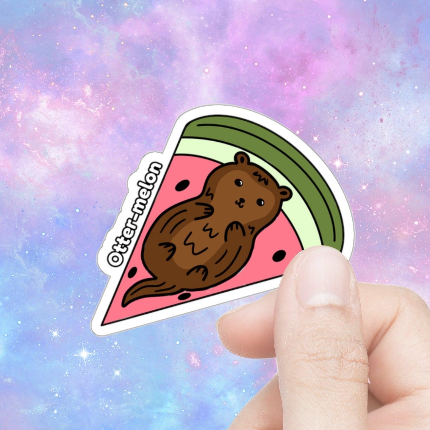 Kawaii Otter-melon Sticker - Just Goofy Little Guys