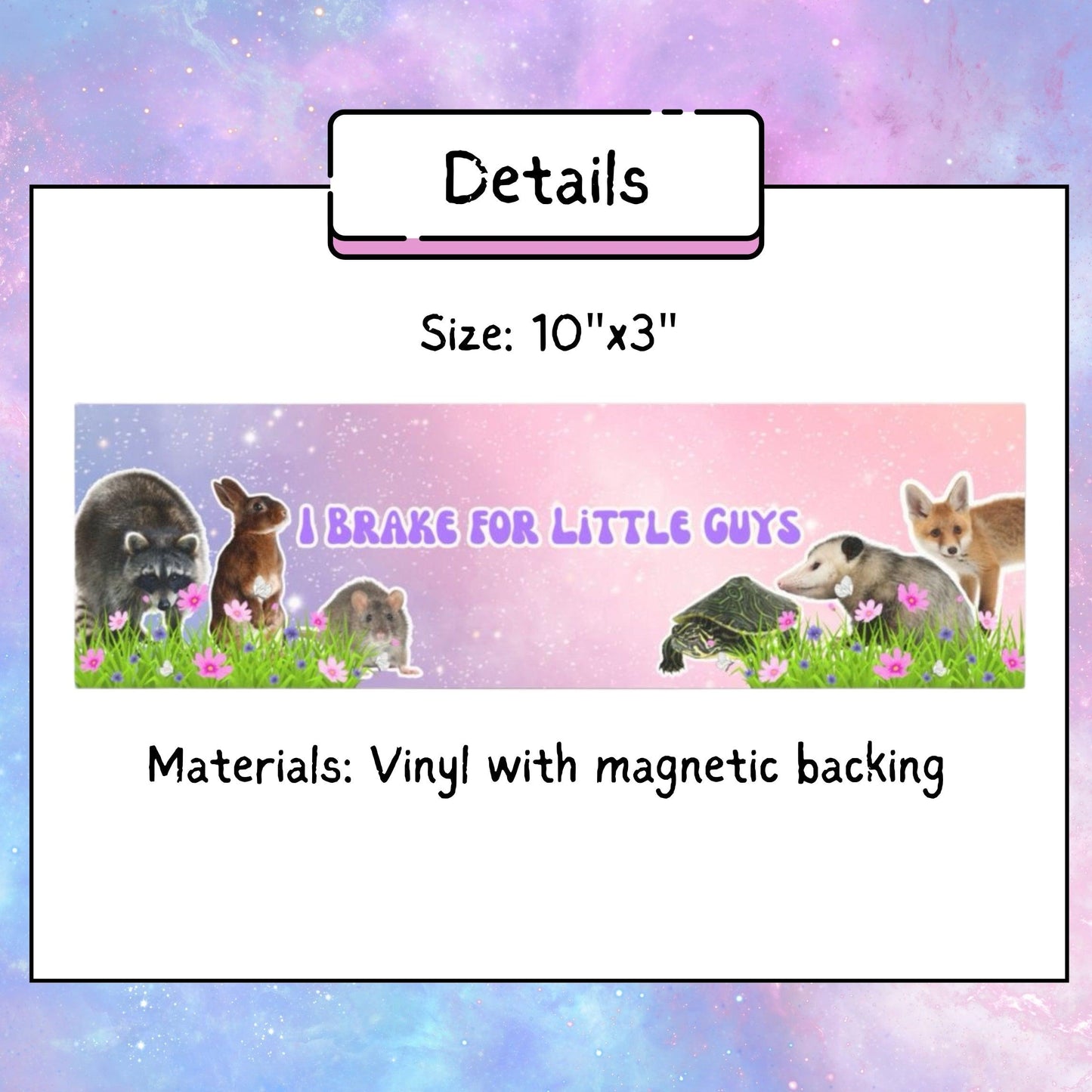 "I Brake for Little Guys" Bumper Sticker Magnet - Just Goofy Little Guys