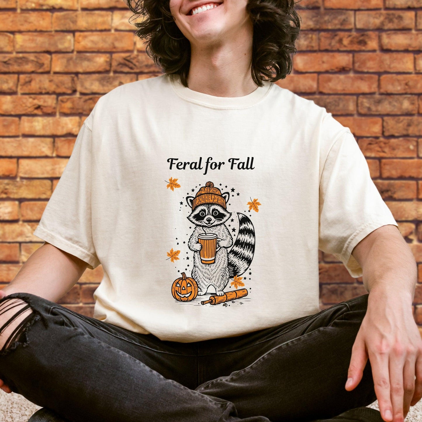 Feral for Fall Raccoon Tee