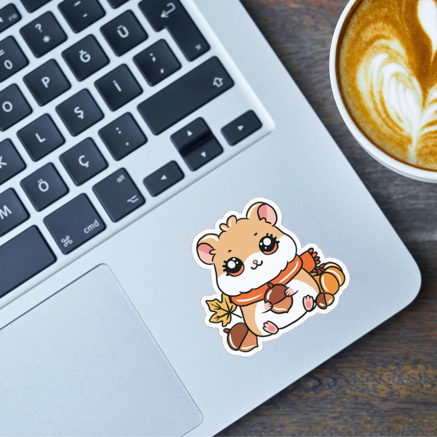 Autumn Vibes Kawaii Hamster Sticker