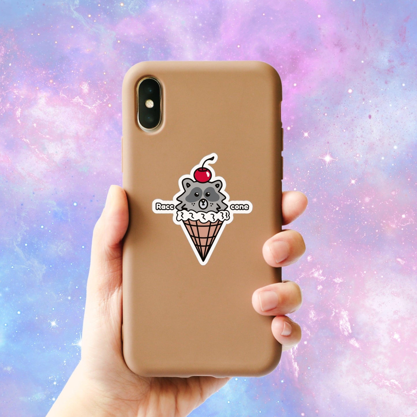 Kawaii Racc-cone Sticker - Just Goofy Little Guys