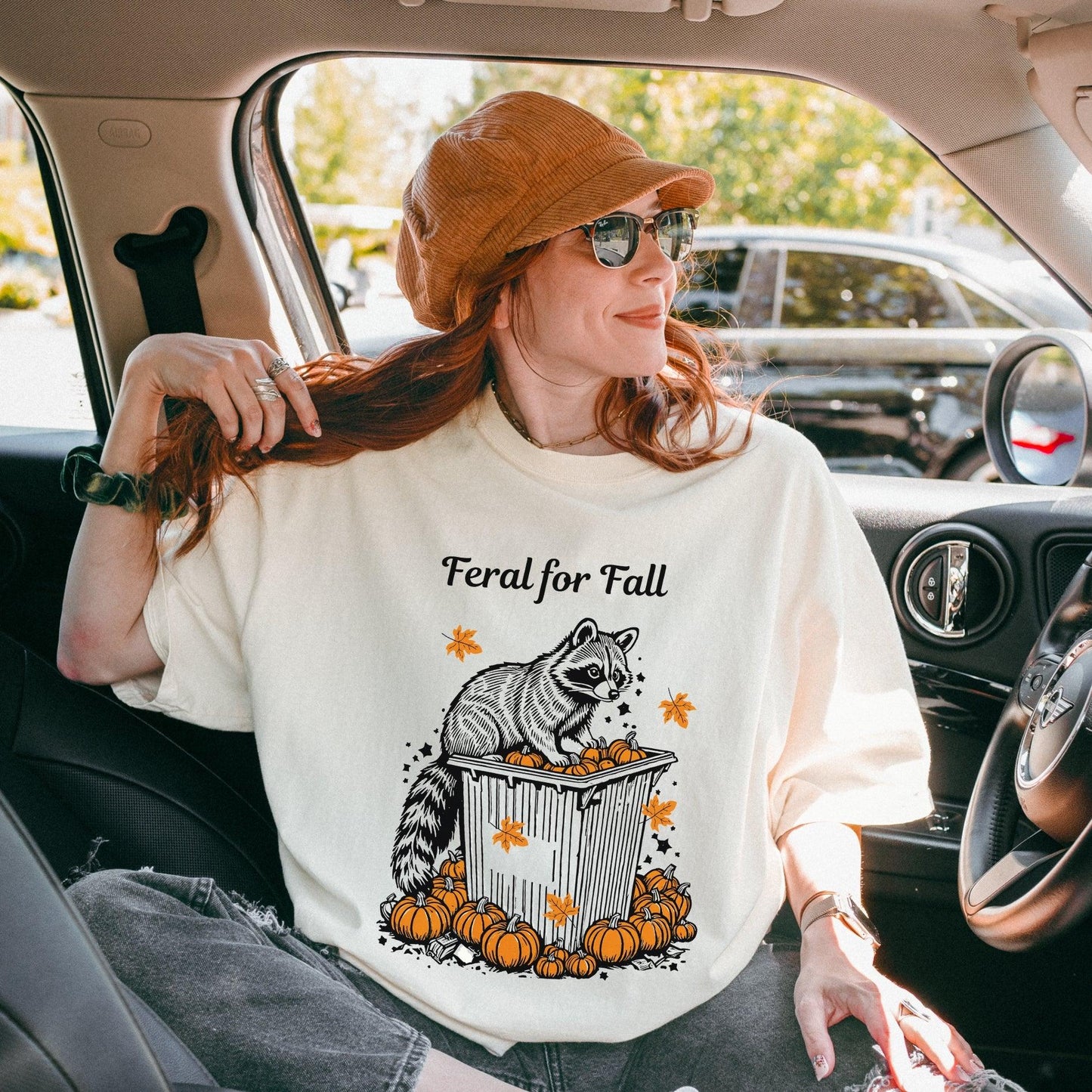 Feral For Fall Raccoon Tee