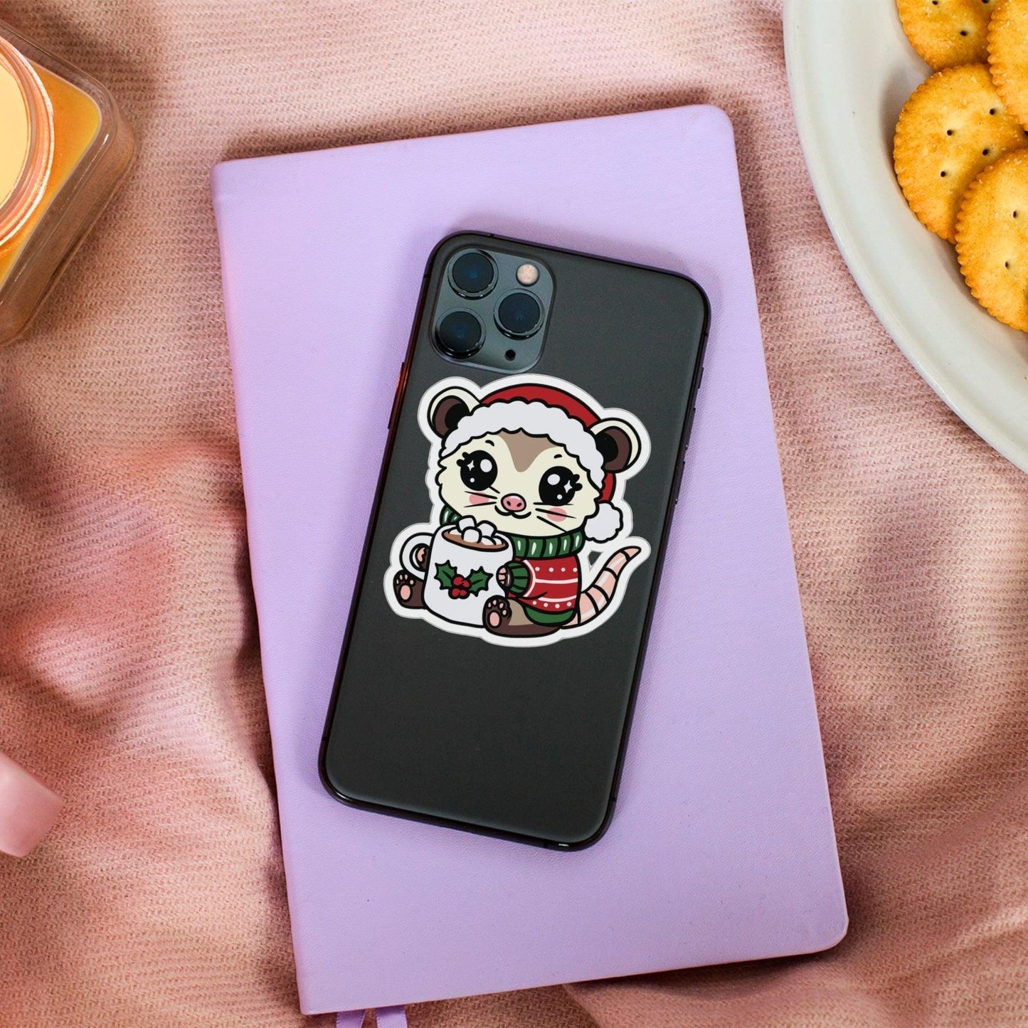 Kawaii Christmas Possum Sticker