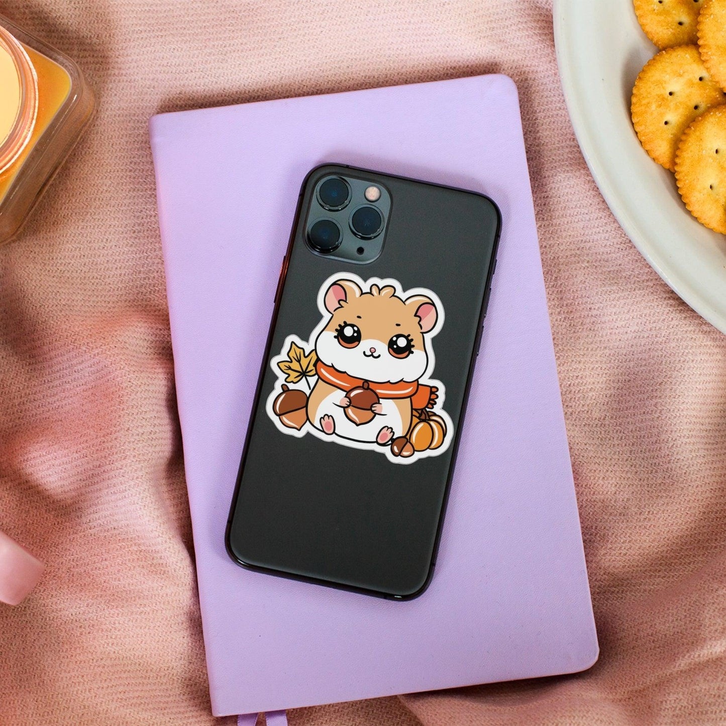 Autumn Vibes Kawaii Hamster Sticker