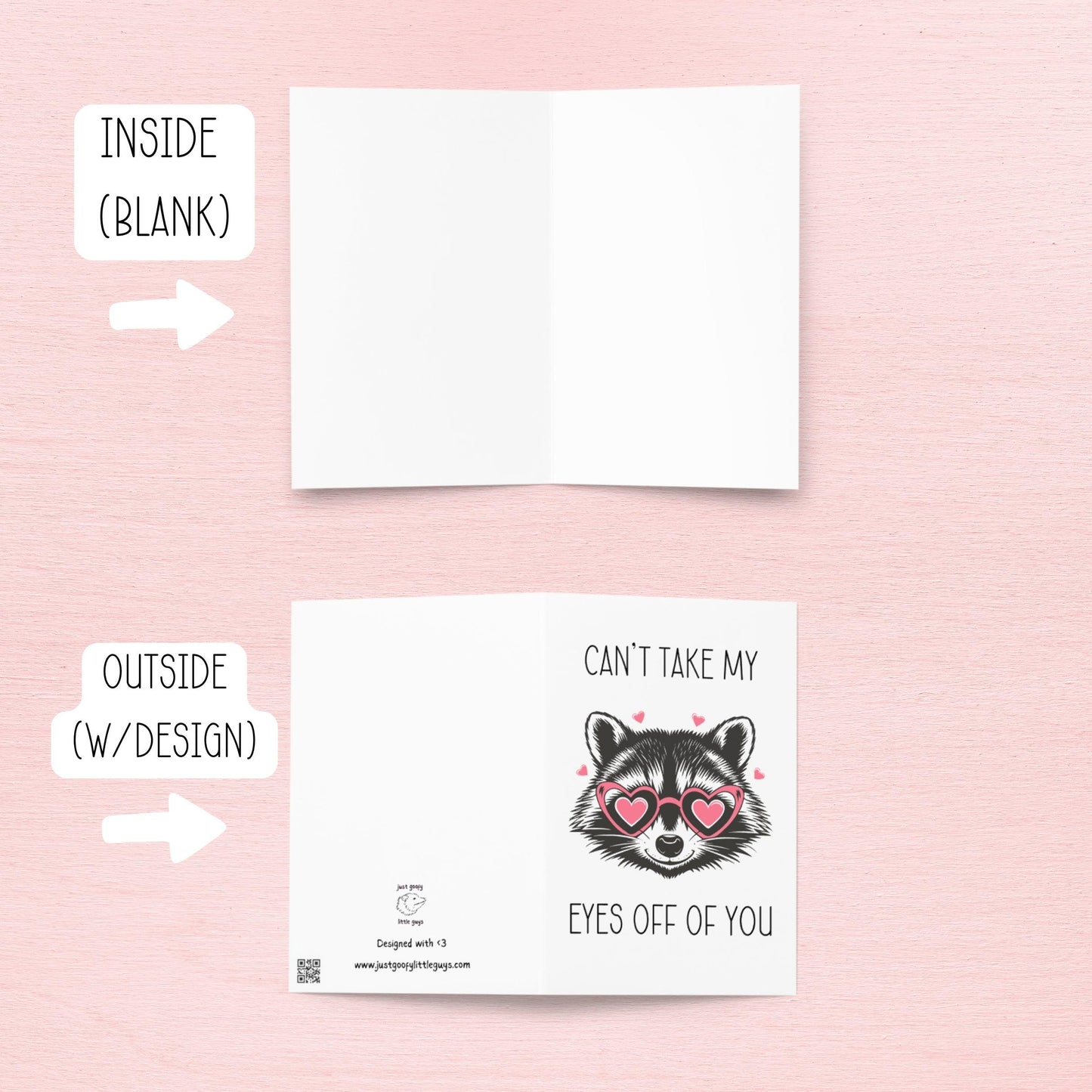 Can't Take My Eyes Off of You - Valentine's Card - Just Goofy Little Guys