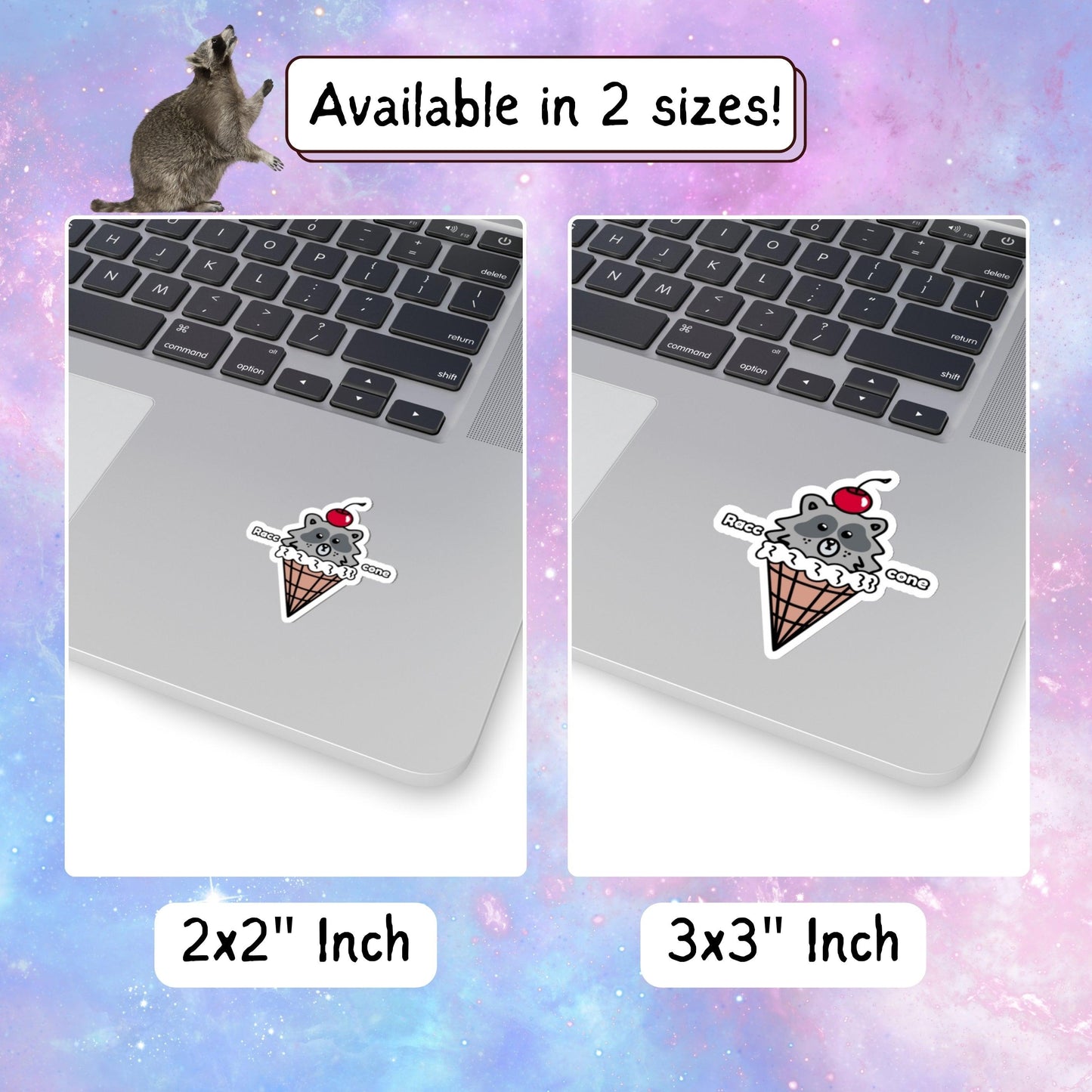 Kawaii Racc-cone Sticker - Just Goofy Little Guys