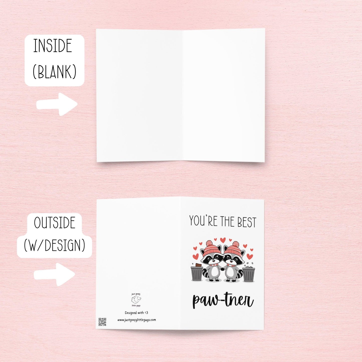 You're the Best Paw-tner - Valetine's Card - Just Goofy Little Guys