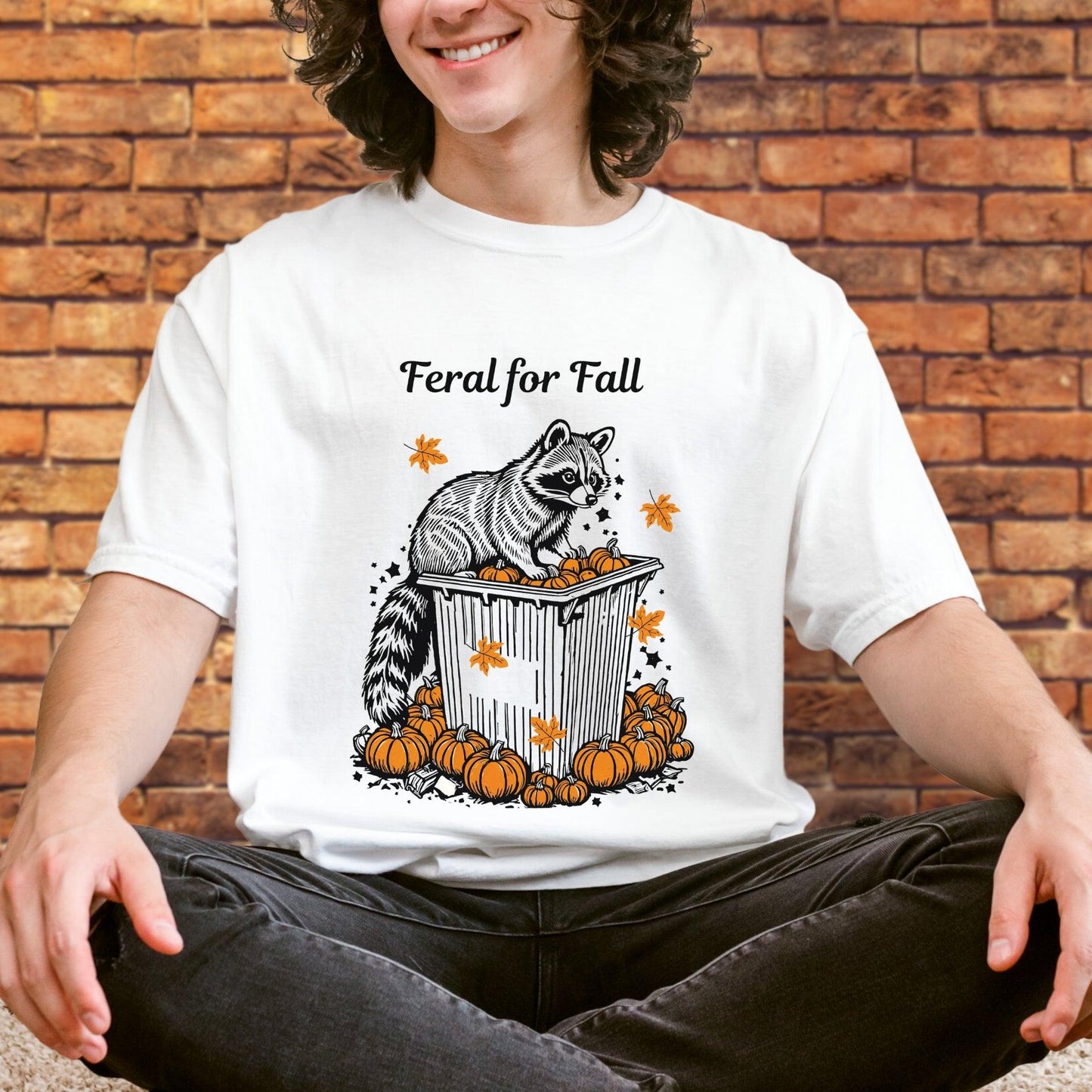 Feral For Fall Raccoon Tee