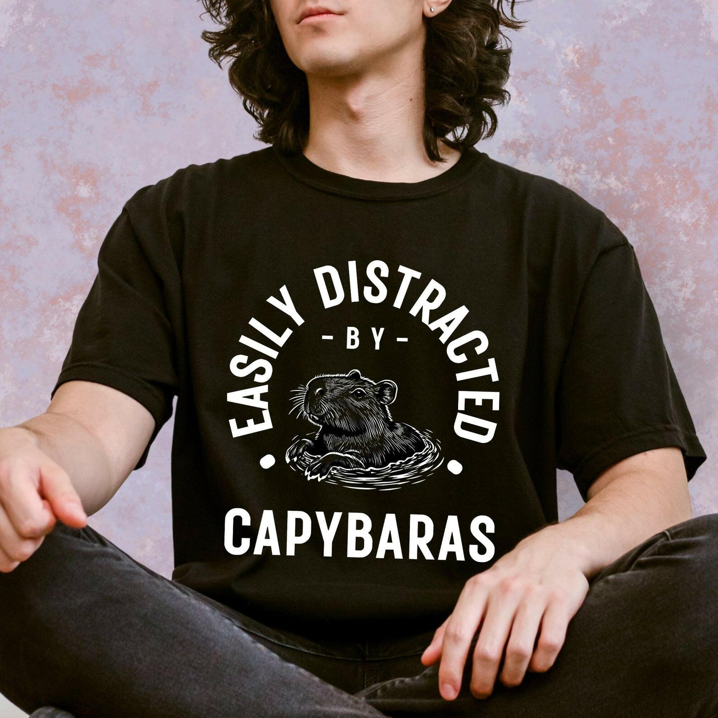 Easily Distracted by Capybaras Shirt - Just Goofy Little Guys