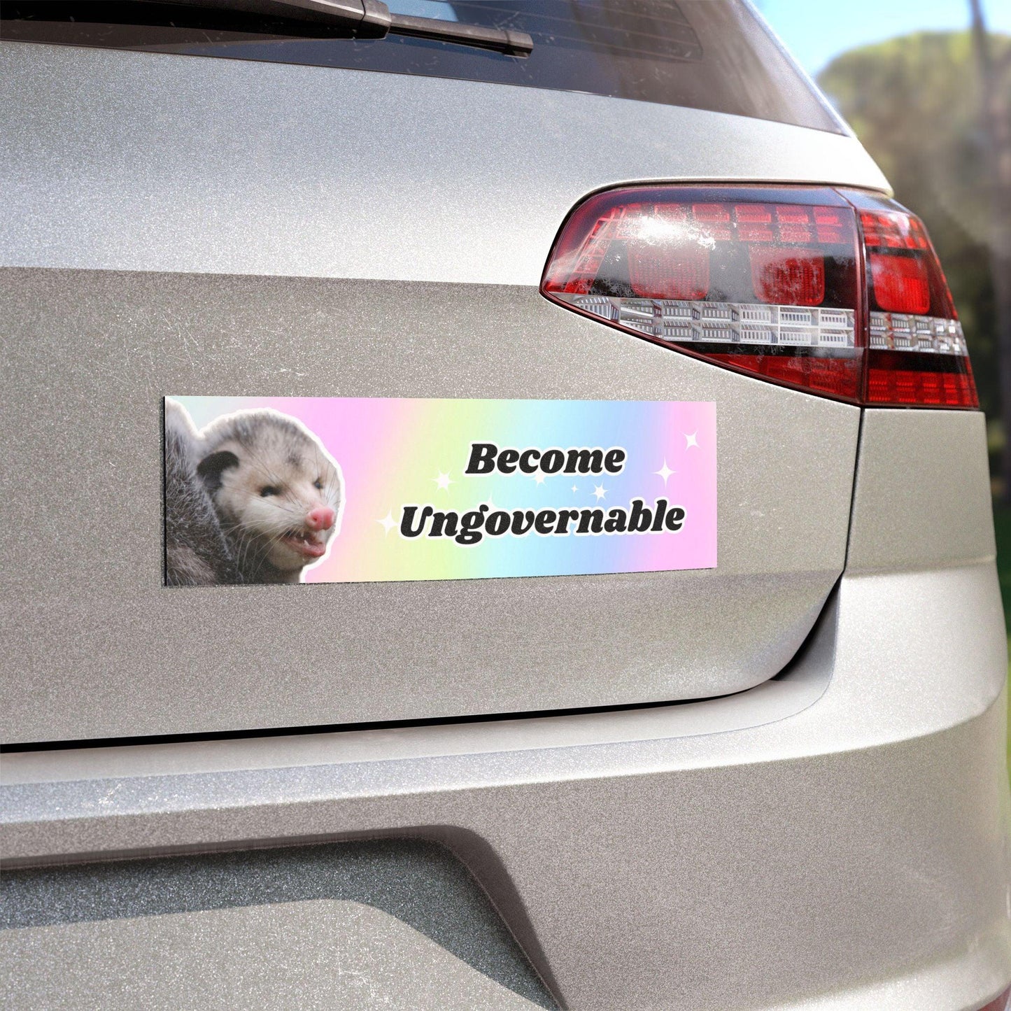Become Ungovernable - Funny Opossum Bumper Sticker Magnet