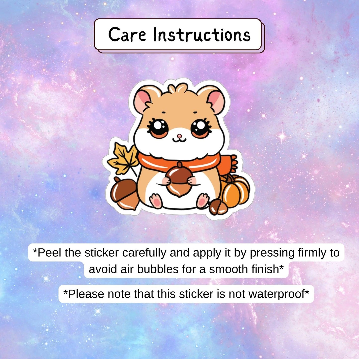 Autumn Vibes Kawaii Hamster Sticker