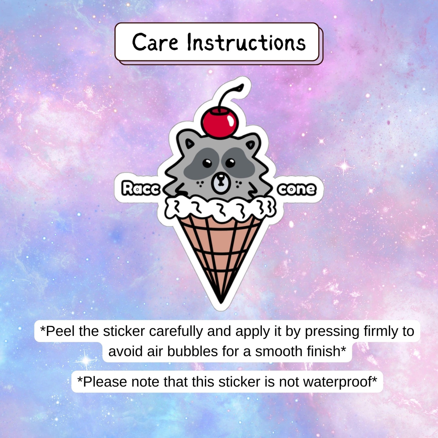 Kawaii Racc-cone Sticker - Just Goofy Little Guys