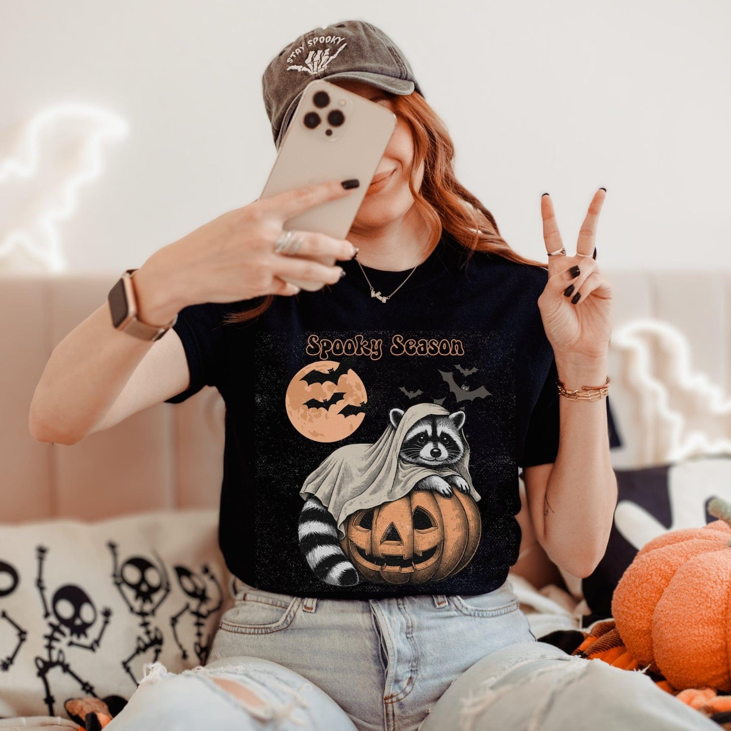 Spooky Season Raccoon Halloween Shirt