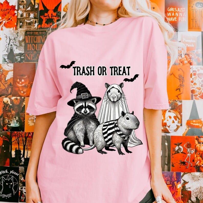 Trash or Treat Halloween Ensemble Shirt.