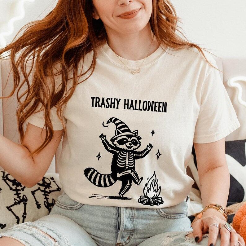 Trashy Halloween Raccoon Shirt.