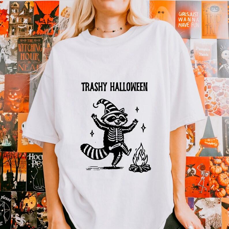 Trashy Halloween Raccoon Shirt.