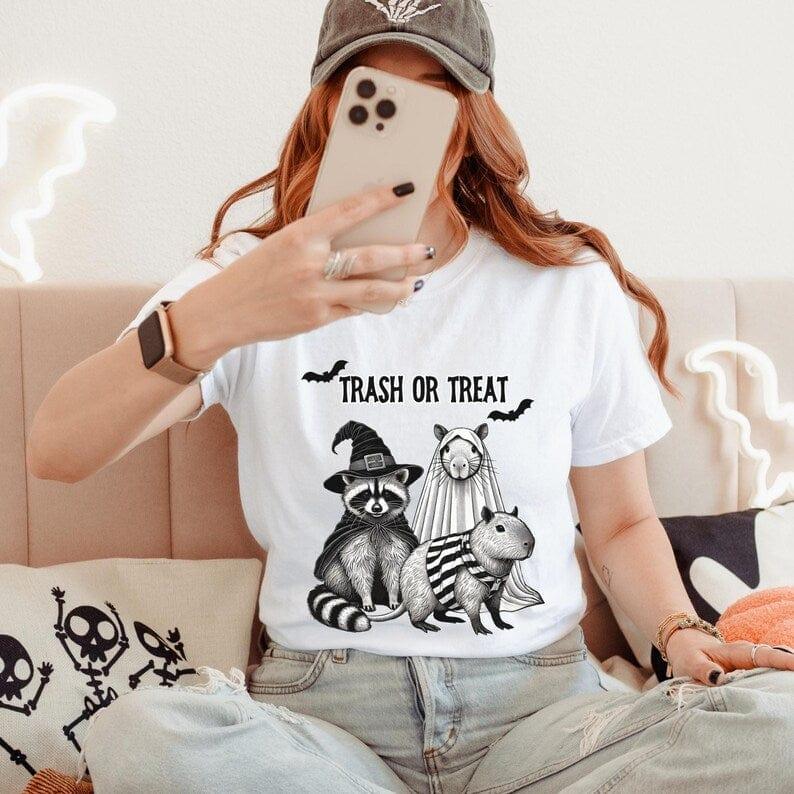 Trash or Treat Halloween Ensemble Shirt.
