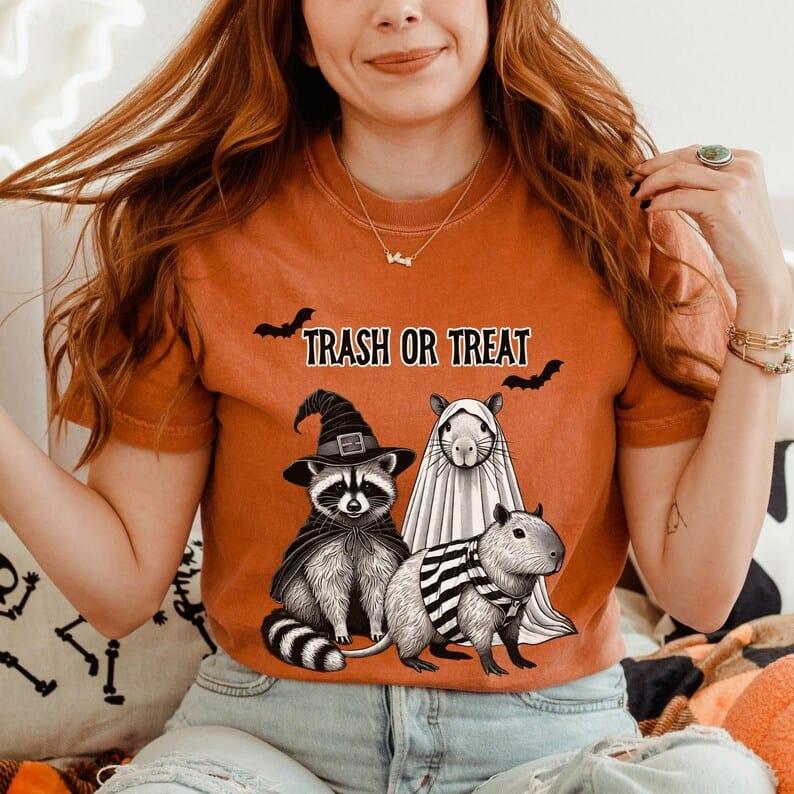 Trash or Treat Halloween Ensemble Shirt.