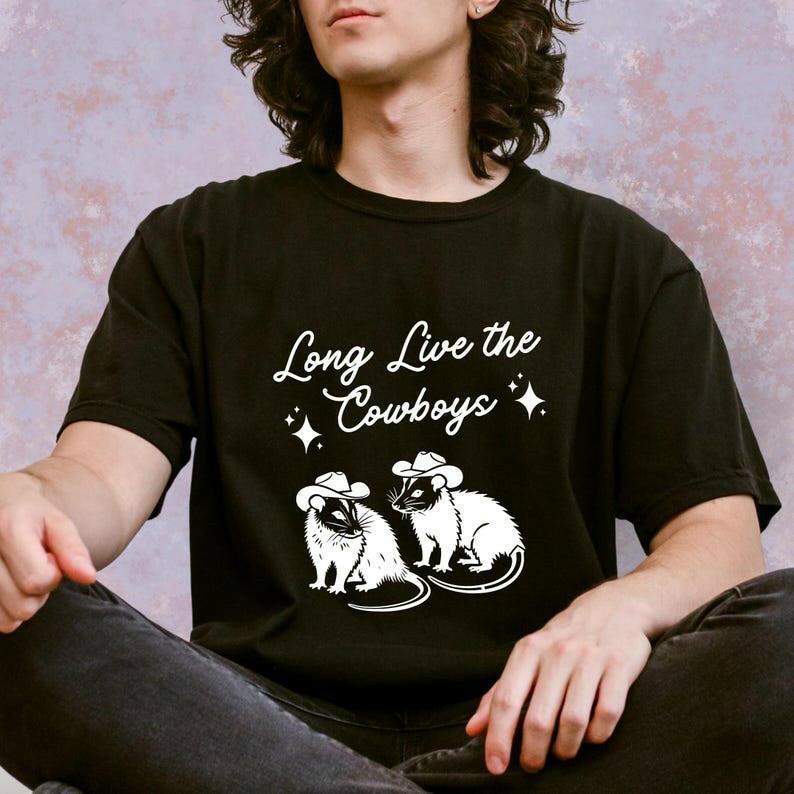 Long Live the Cowboys Possum Shirt - Just Goofy Little Guys