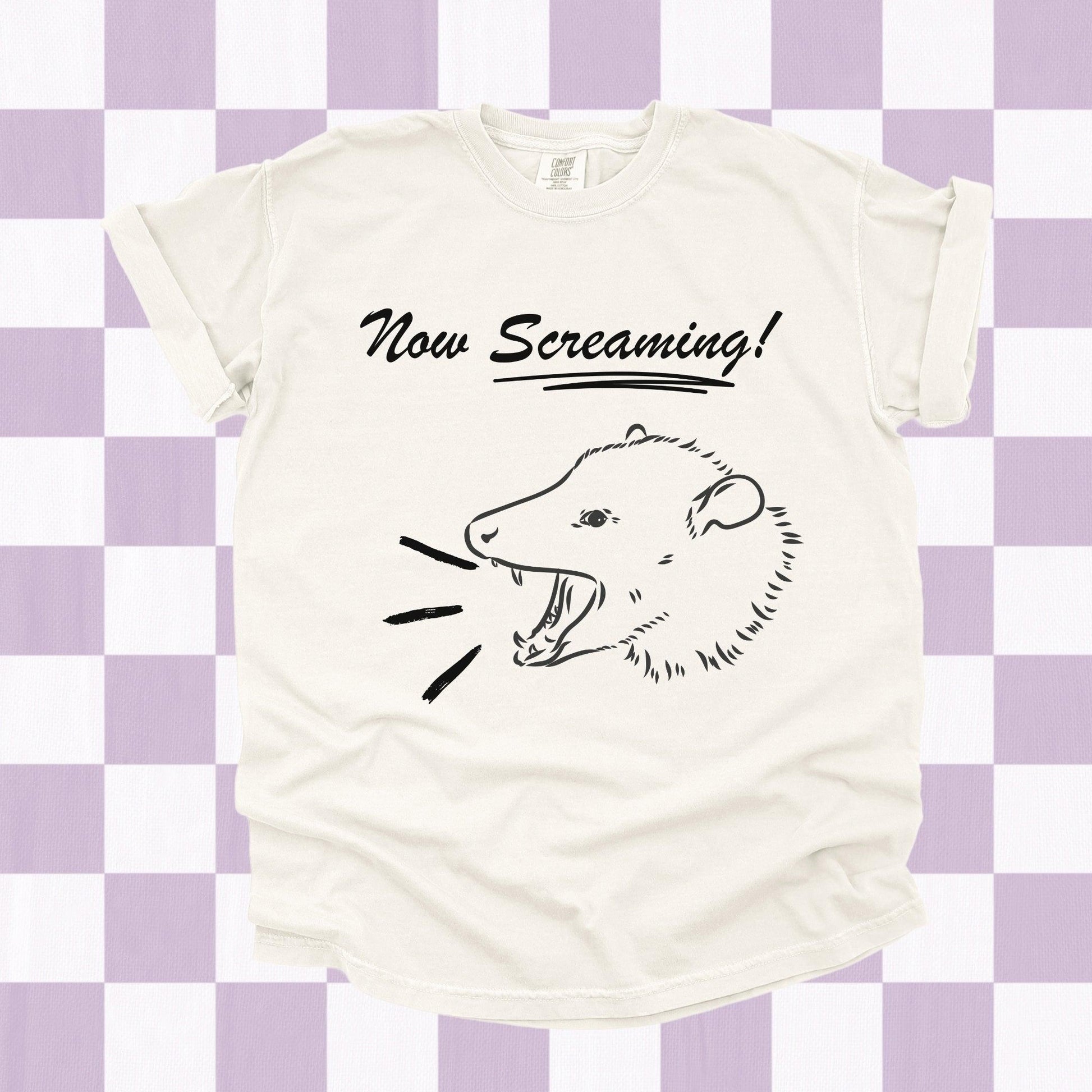 Now Screaming Possum Shirt - Just Goofy Little Guys