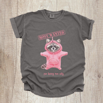 Most Wanted for Being Too Silly Raccoon Shirt - Just Goofy Little Guys