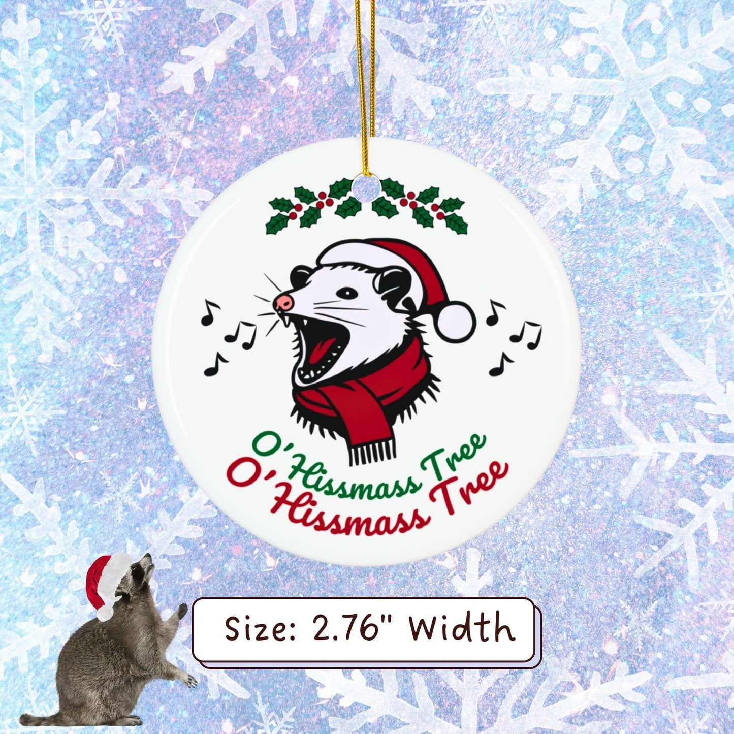 O Hissmass Tree Possum Christmas Ornament