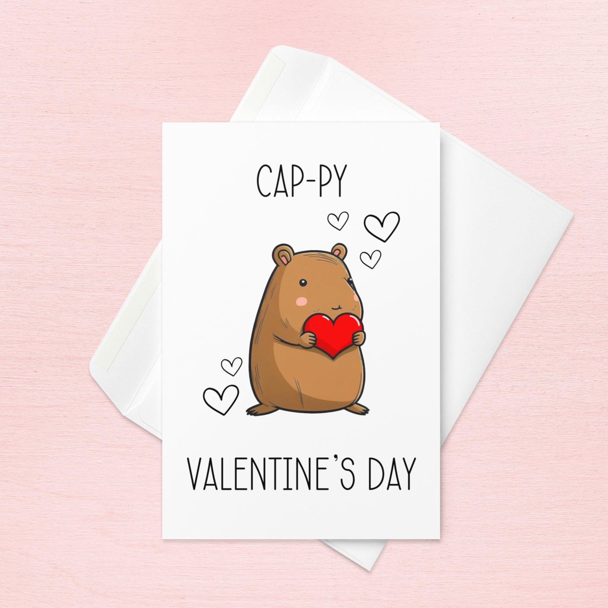 Cap-py Valentine's Day - Valentine's Card - Just Goofy Little Guys