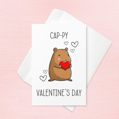 Cap-py Valentine's Day - Valentine's Card - Just Goofy Little Guys