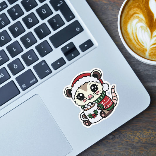 Kawaii Christmas Possum Sticker