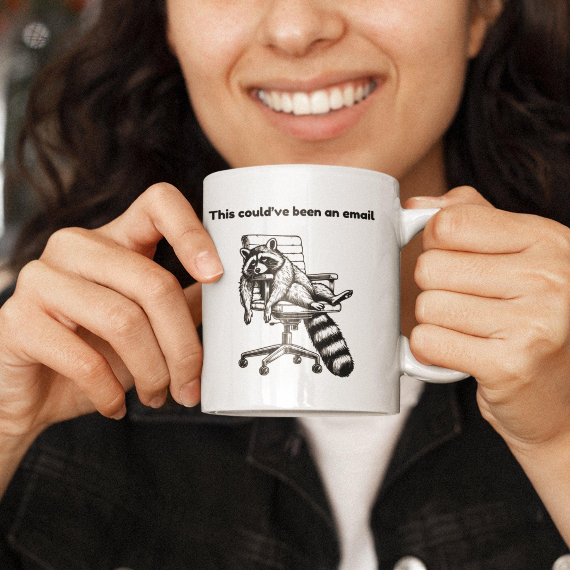 This Could've Been an Email Raccoon Mug - Just Goofy Little Guys