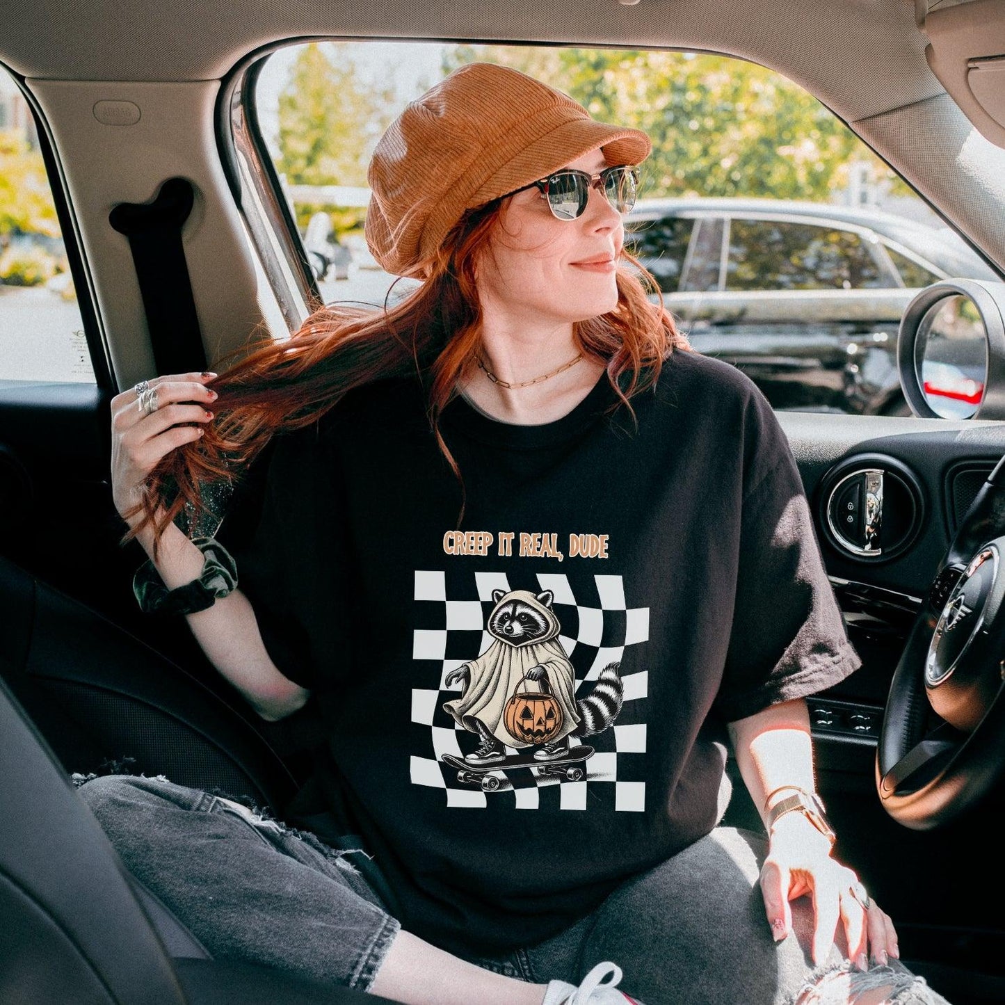 Creep it Real Dude Raccoon Halloween Shirt