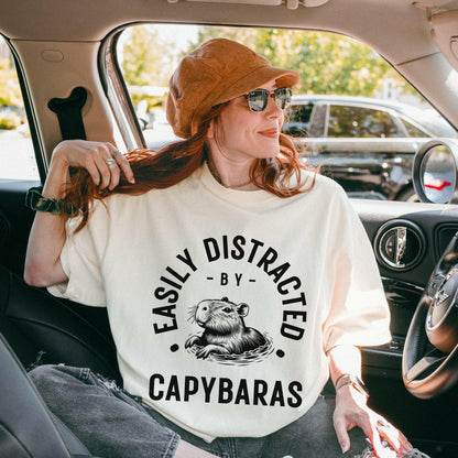 Easily Distracted by Capybaras Shirt - Just Goofy Little Guys