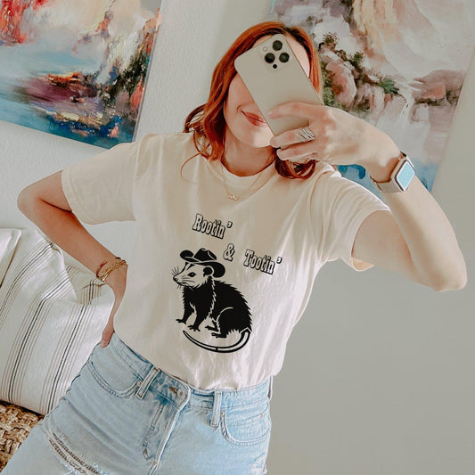 Rootin Tootin Cowboy Possum Shirt.