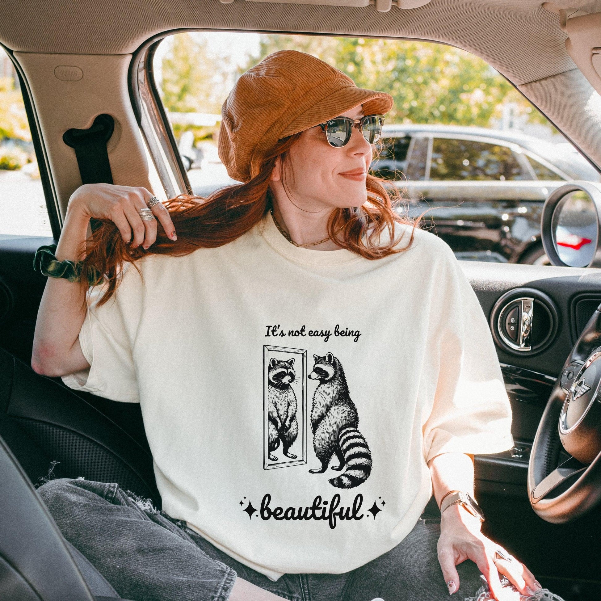 It's Not Easy Being Beautiful Raccoon Shirt - Just Goofy Little Guys