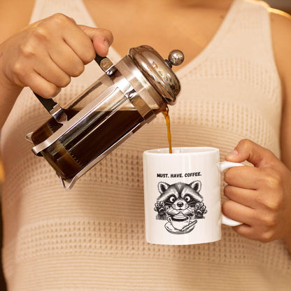 MUST HAVE COFFEE Raccoon Mug - Just Goofy Little Guys