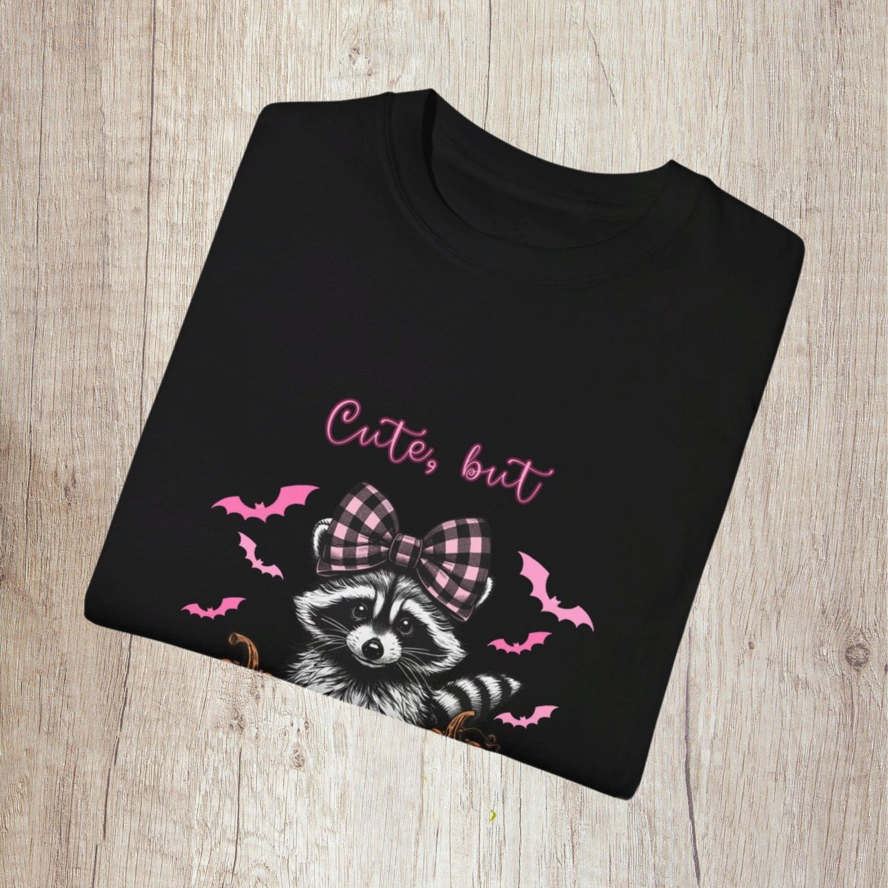 Cute but Creepy Raccoon Pinkoween Shirt - Just Goofy Little Guys