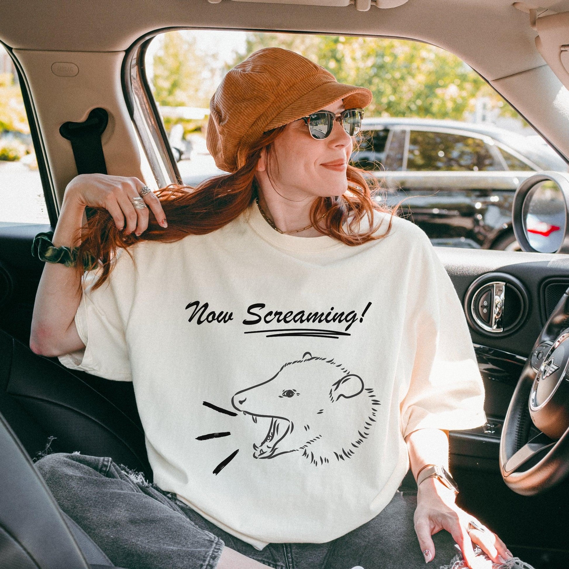 Now Screaming Possum Shirt - Just Goofy Little Guys