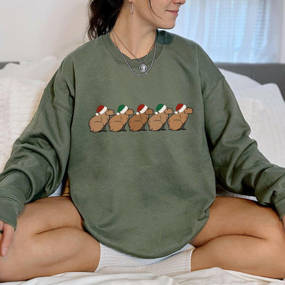 Capybara Christmas Sweatshirt - Just Goofy Little Guys