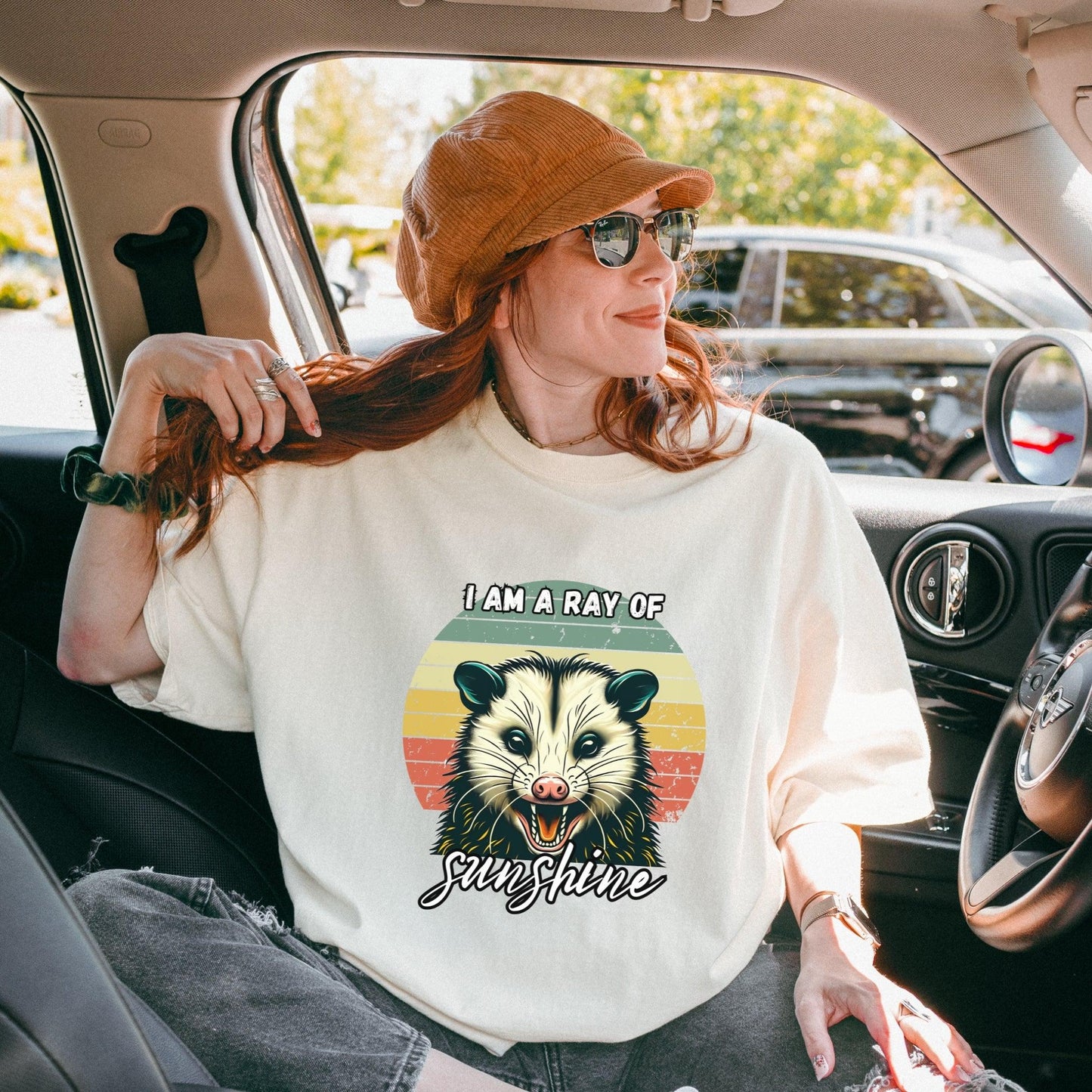 I Am A Ray of Sunshine Possum Tee - Just Goofy Little Guys