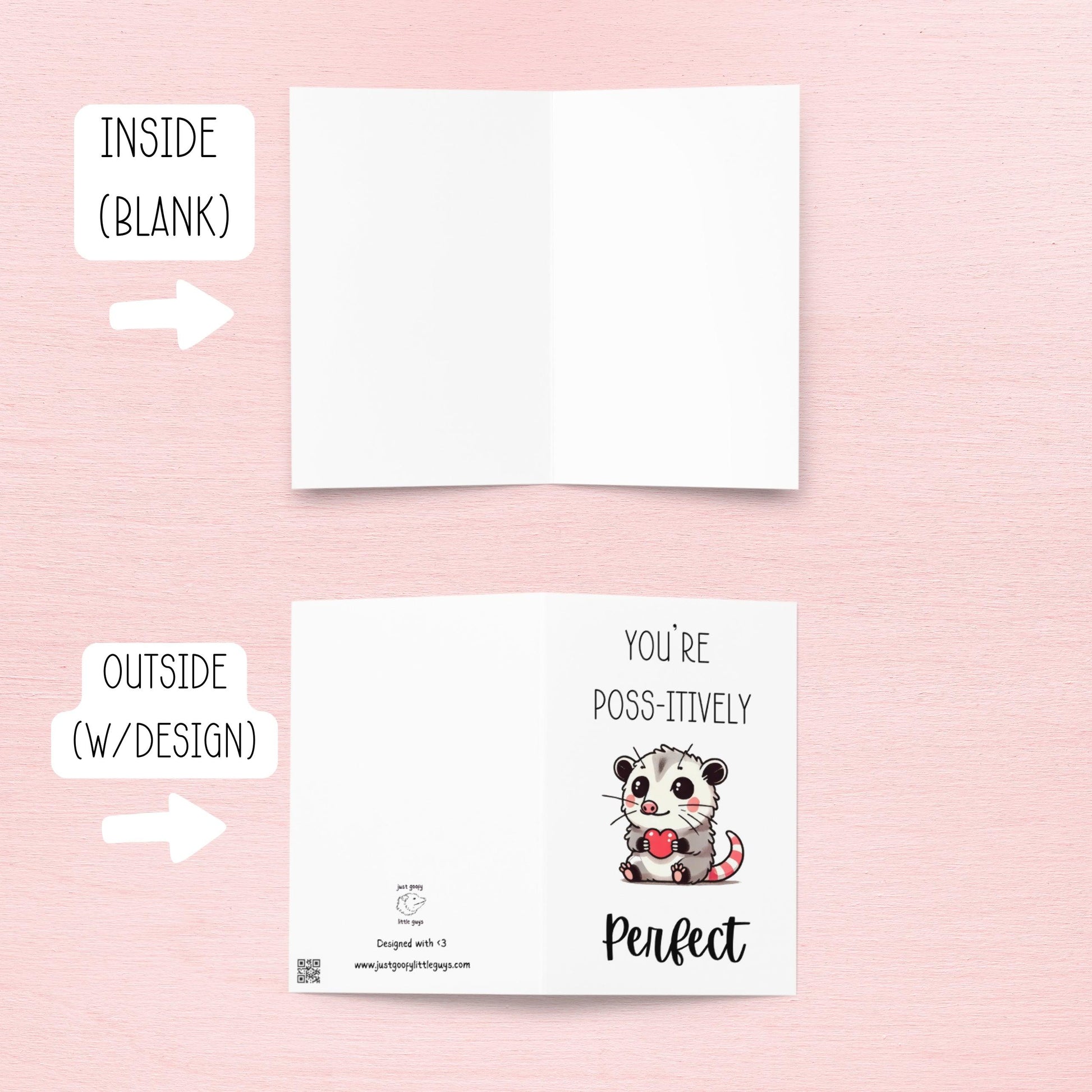 You're Poss-itively Perfect - Valentine's Card - Just Goofy Little Guys
