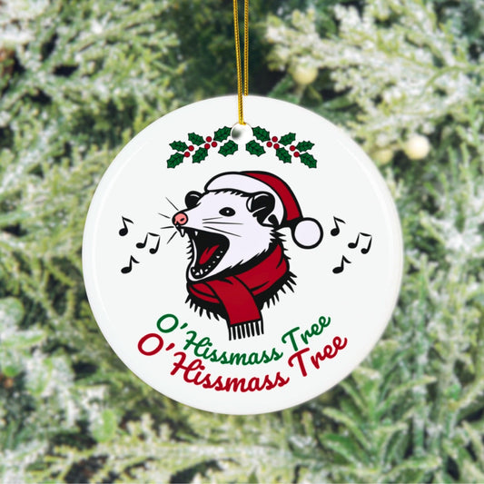 O Hissmass Tree Possum Christmas Ornament.