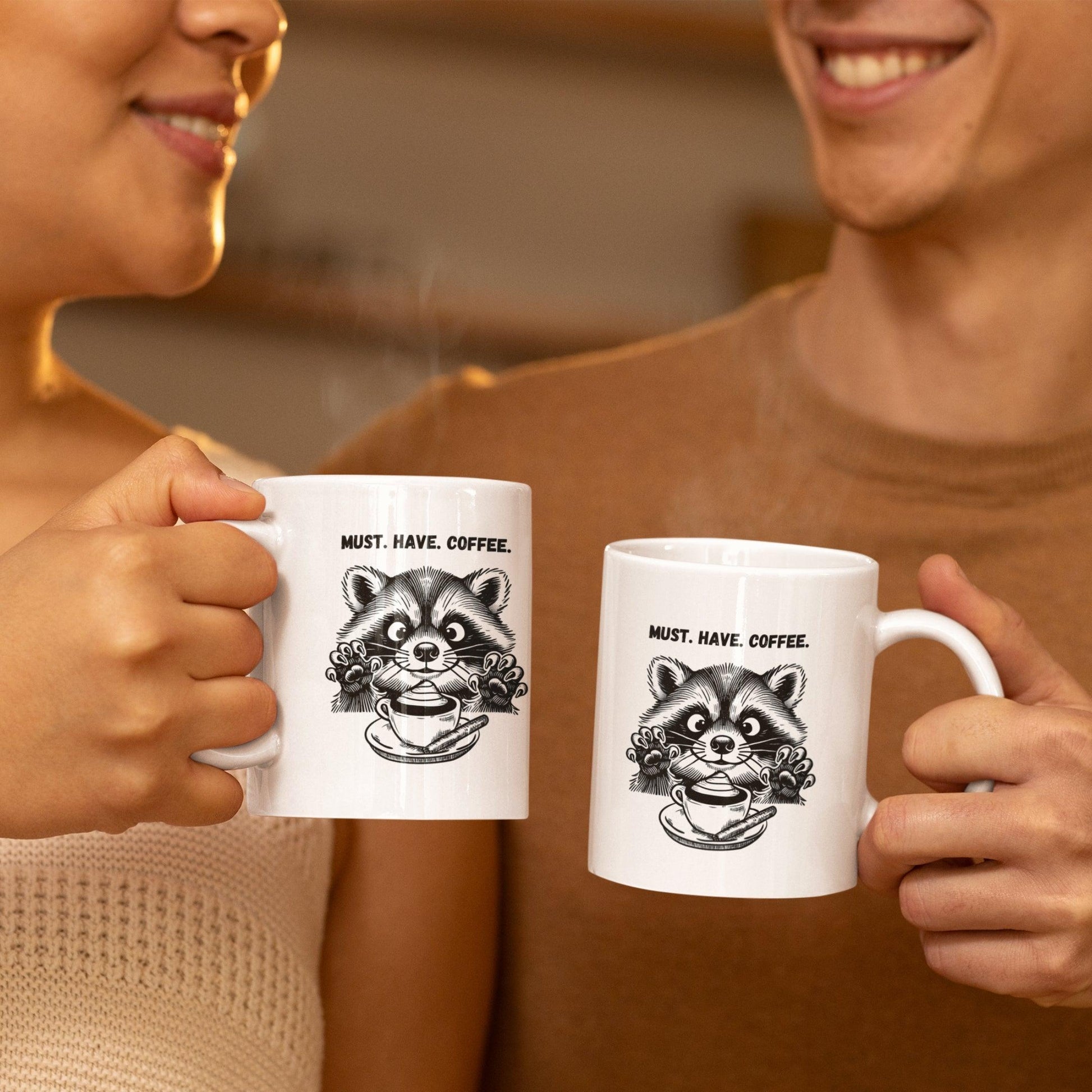 MUST HAVE COFFEE Raccoon Mug - Just Goofy Little Guys