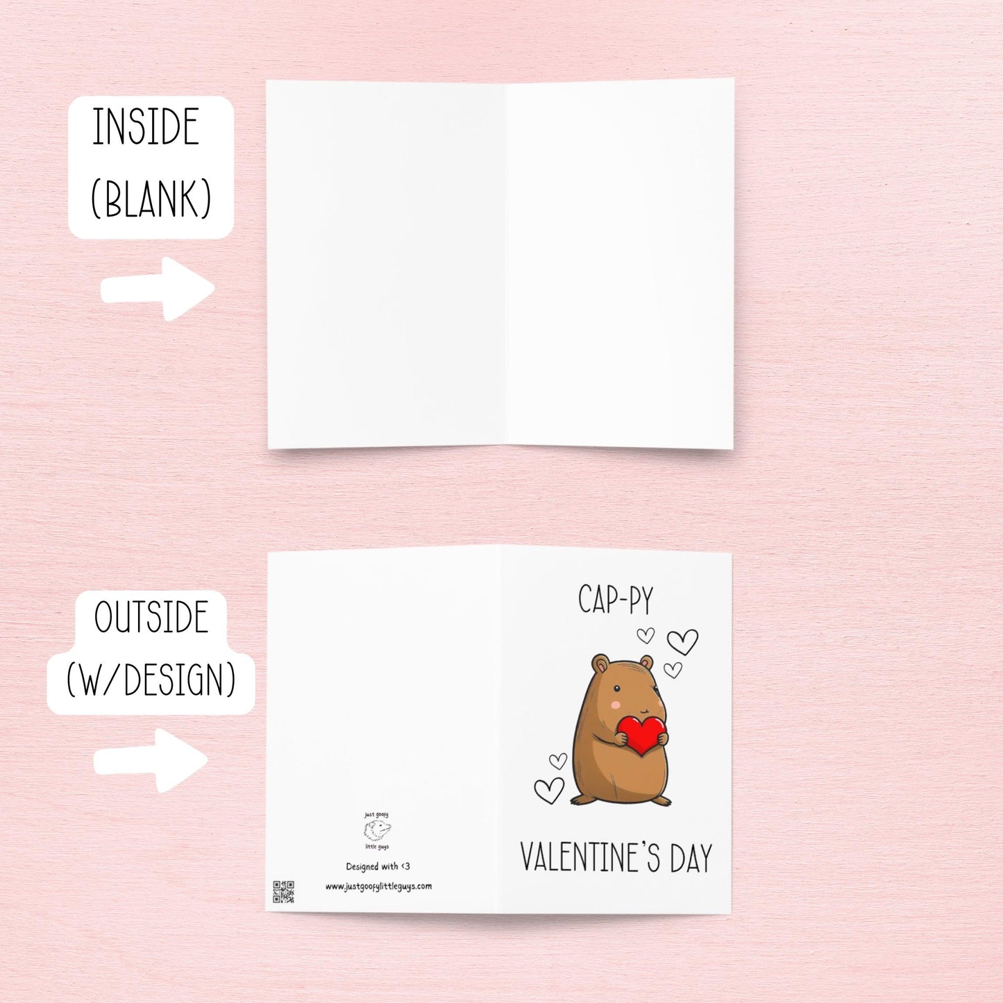 Cap-py Valentine's Day - Valentine's Card - Just Goofy Little Guys