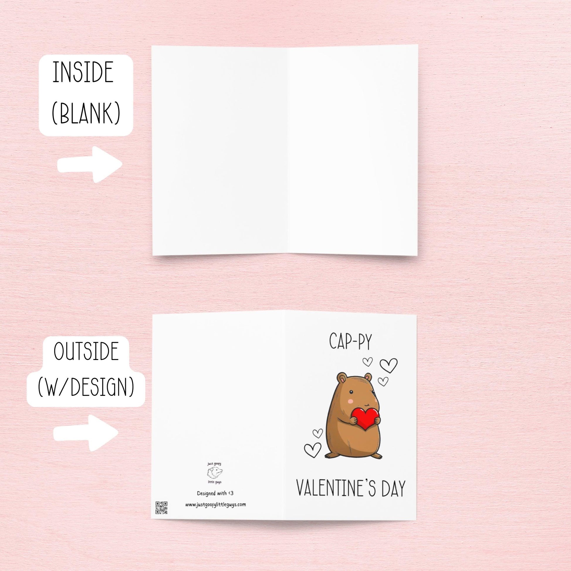 Cap-py Valentine's Day - Valentine's Card - Just Goofy Little Guys