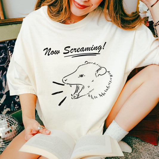 Now Screaming Possum Shirt - Just Goofy Little Guys