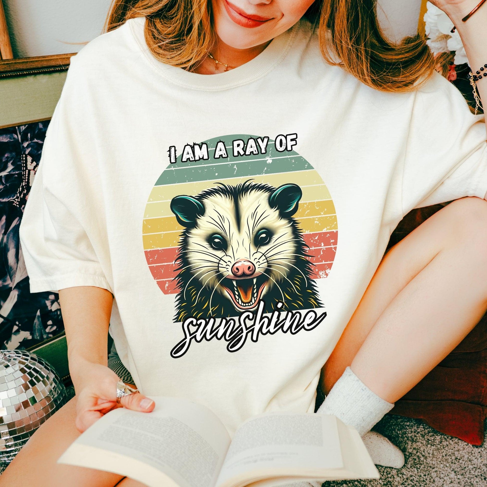 I Am A Ray of Sunshine Possum Tee - Just Goofy Little Guys