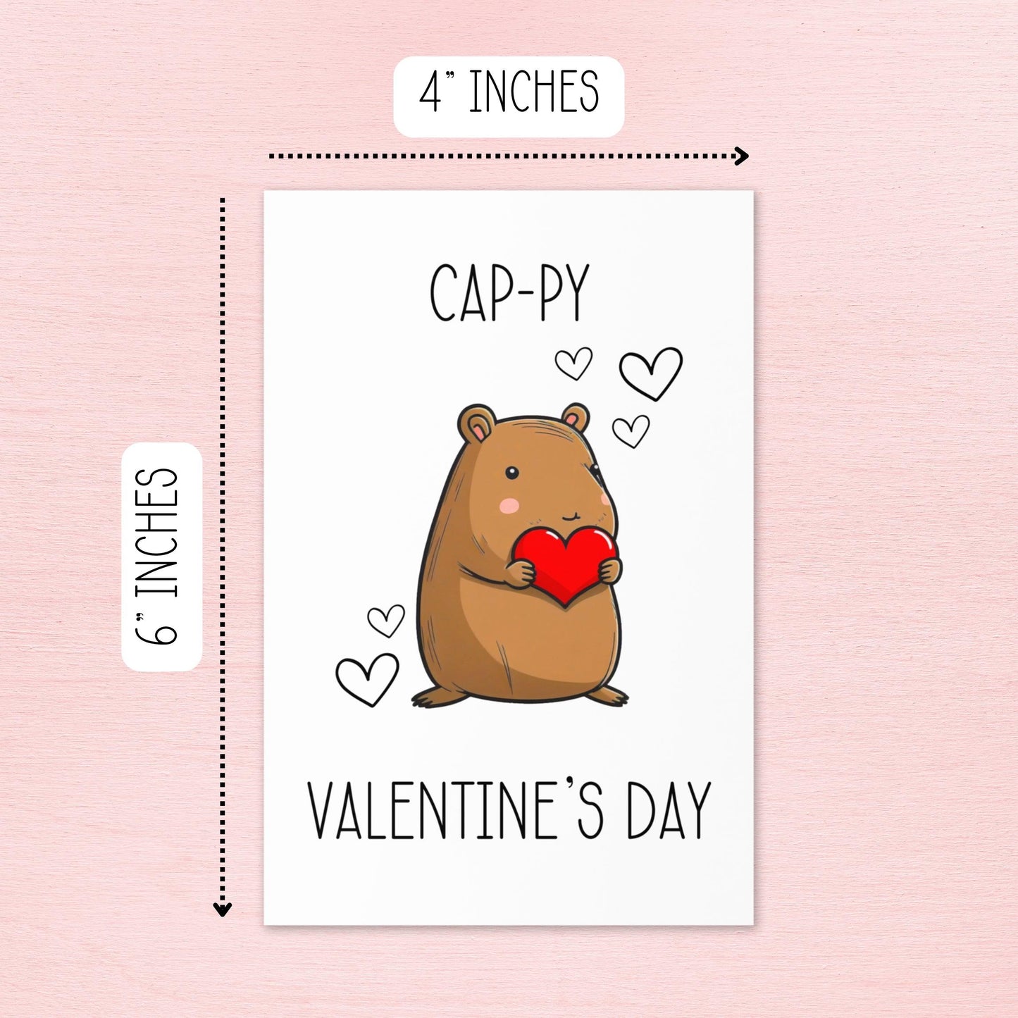 Cap-py Valentine's Day - Valentine's Card - Just Goofy Little Guys
