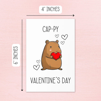 Cap-py Valentine's Day - Valentine's Card - Just Goofy Little Guys