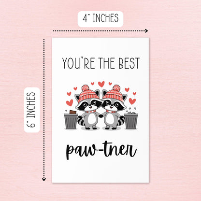 You're the Best Paw-tner - Valetine's Card - Just Goofy Little Guys