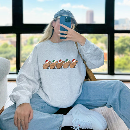 Capybara Christmas Sweatshirt - Just Goofy Little Guys